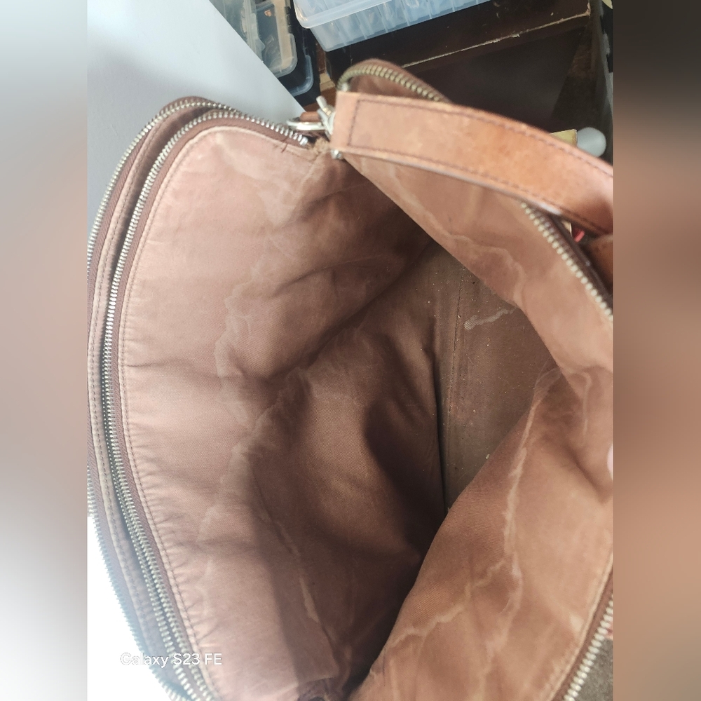 Vintage Fossil Laptop Bag brown Leather - Picture 7 of 9